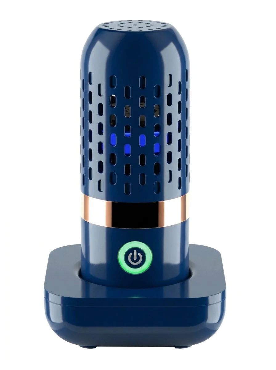 PurePod device generating OH-ions in a bowl of produce